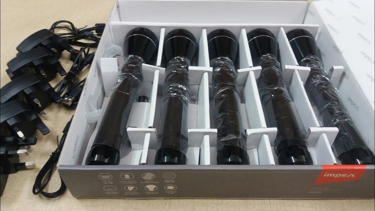 Impex Led Torch Light 5-Piece Recharge 