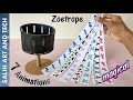Zoetrope  how to make zoetrope  classic paper animation  optical illusion