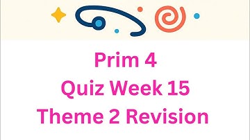 Prim. 4 Science answering Quiz week 15 Theme 2 Revision 