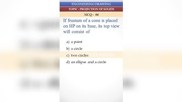 MCQs - 4 on Projections of solids | Engineering Drawing | Learn with Nikhil