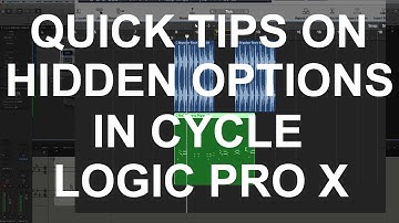 HIDDEN OPTIONS IN CYCLE MODE : LOGIC PRO X