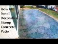 How to pour a Decorative Concrete Stamp Patio/DIY