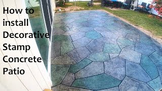 How to pour a Decorative Concrete Stamp Patio/DIY