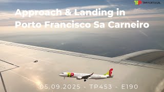 Tap Air Portugal - TP 453 - Approach & Landing in Porto  - 05.09.2025