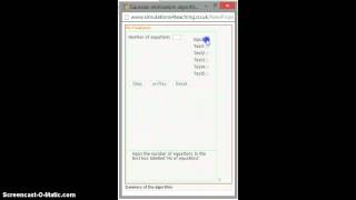 Gaussian elimination algorithm visualization screencast