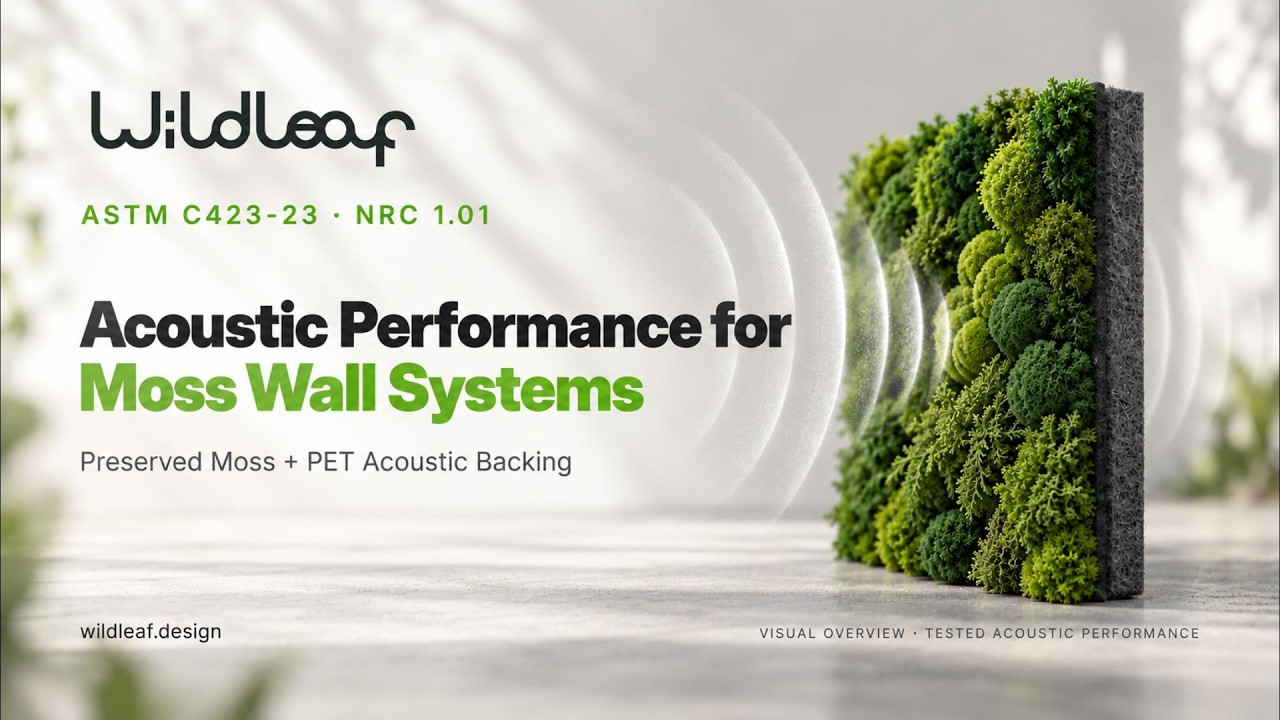 Moss Wall Acoustic Performance: ASTM C423 Test Results and NRC 1.01