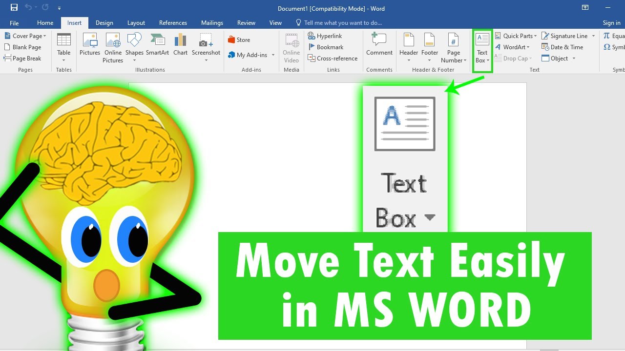 Techniques for Freely Moving Text Anywhere In MS Word | A Guide to move ...