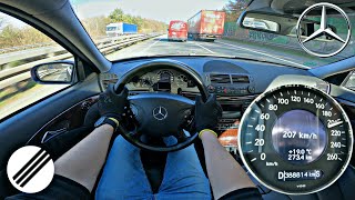 2003 Mercedes-Benz E-Class E220 CDI W211 TOP SPEED DRIVE ON GERMAN AUTOBAHN🏎