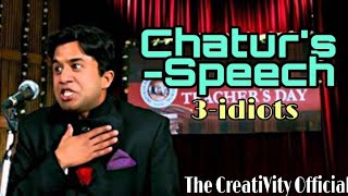 Chatur Ramalingham - Speech।।  3-idiots।। most funny  video।।  by The CreatiVity Official।।