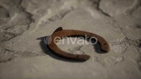 One Old Rusty Metal Horseshoe | Motion Graphics - Envato elements
