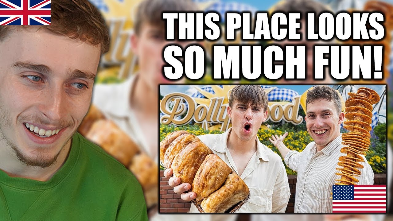 Реакция британцев на британцев: они впервые едут в Долливуд!