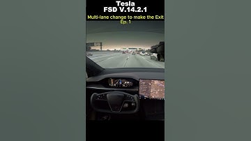 Tesla FSD V14.2.1 / Multi-Lane Change Ep. 1 #shorts #fsd14 #teslafsd #selfdriving