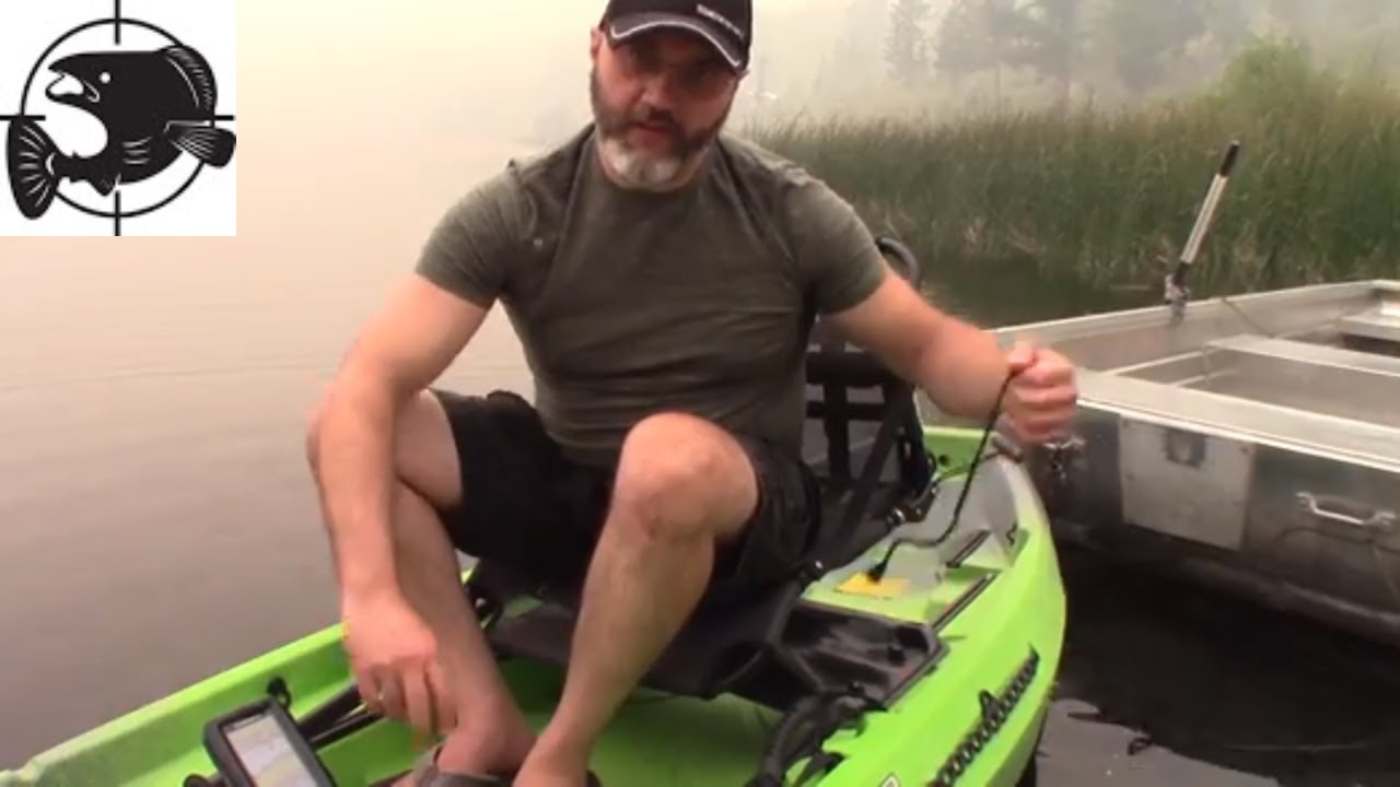 NuCanoe Frontier kayak Fish Finder and transducer set up YouTube