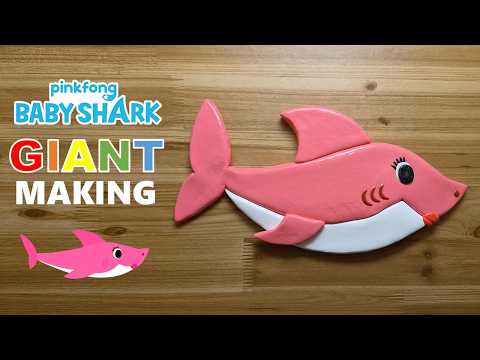 GIANT mommy shark clay cracking making 거대 엄마상어 옆모습 클레이로 만들기