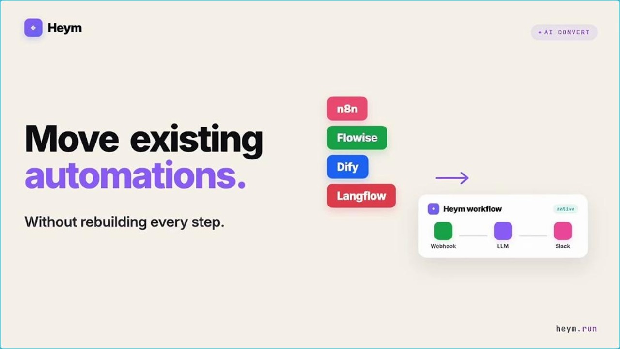 Heym AI Convert: Migrate Workflows from Other Platforms