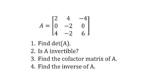 The Inverse of  a 3 by 3 Matrix Using the Adjoint Method