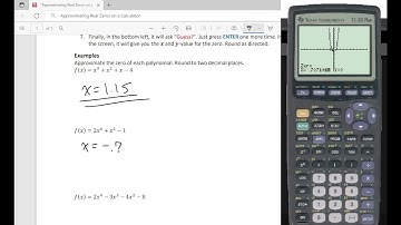 Approximating Real Zeros on a Calculator