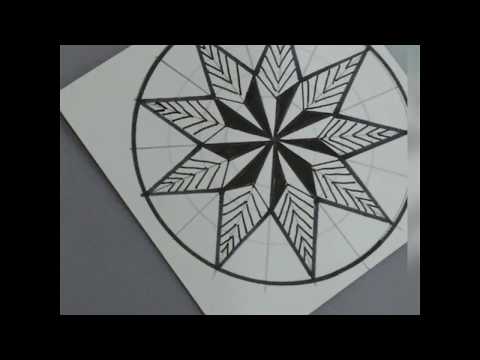 莉莉的每日一畫#96 How to draw a Mandala? 如何畫曼陀羅？