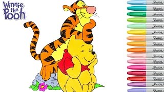 Disney Coloring Book Winnie the Pooh Tigger Colouring Pages Rainbow Splash