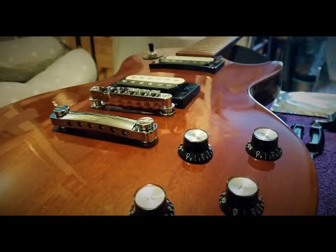 Walnut Epiphone Les Paul Studio LT -  How To Set it Up + Playing a Song (2020)