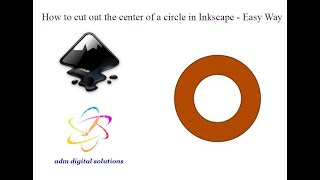 How to cut out the center of a circle in Inkscape - Easy Way | Inkscape Tutorial