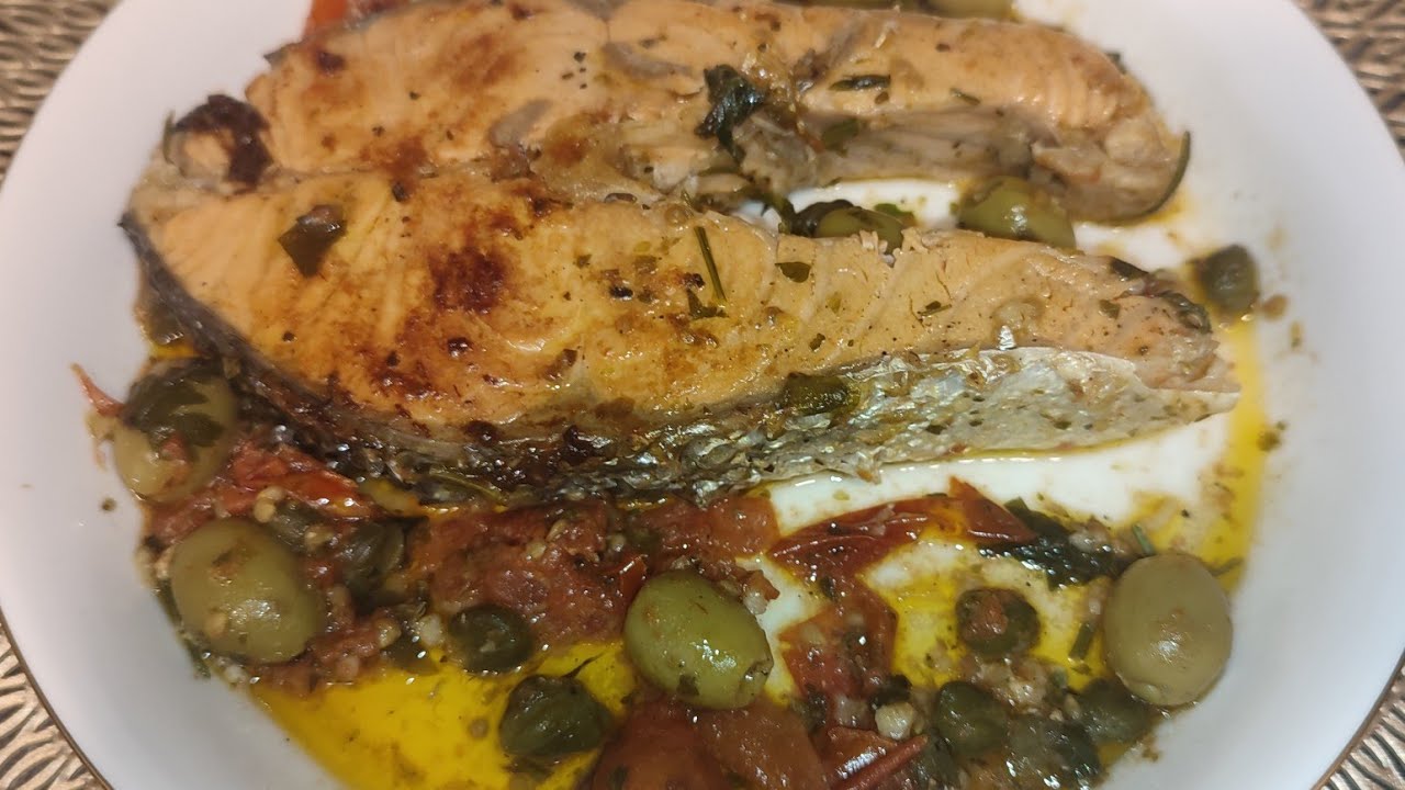 سلمون على الطريقة الإيطالية سهلة بزاف ولذيذة اكتر # سلمون