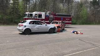 Mock Distracted Driving Crash by North Schuylkill SADD