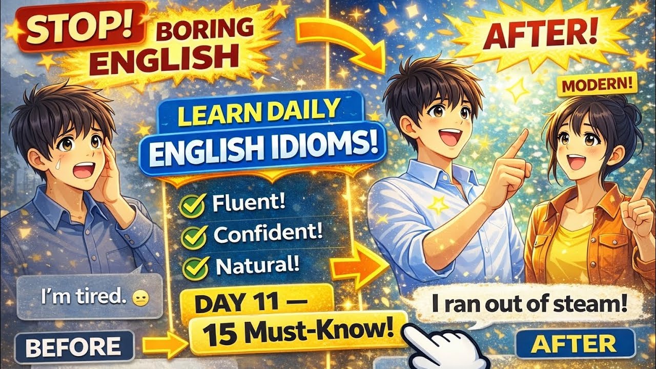 🌿Improve Speaking Fast: 🙀💥Daily Idioms with Easy🤟 Examples (Day 11)