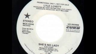 Lyle Lovett ~ She's No Lady chords