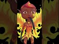 fire fairy - hand-painted character #shorts