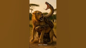 "Lion Attacked by Giant Python 🐍🔥 Rescued Just in Time!"#shorts #viralshorts #lion #rescue #python