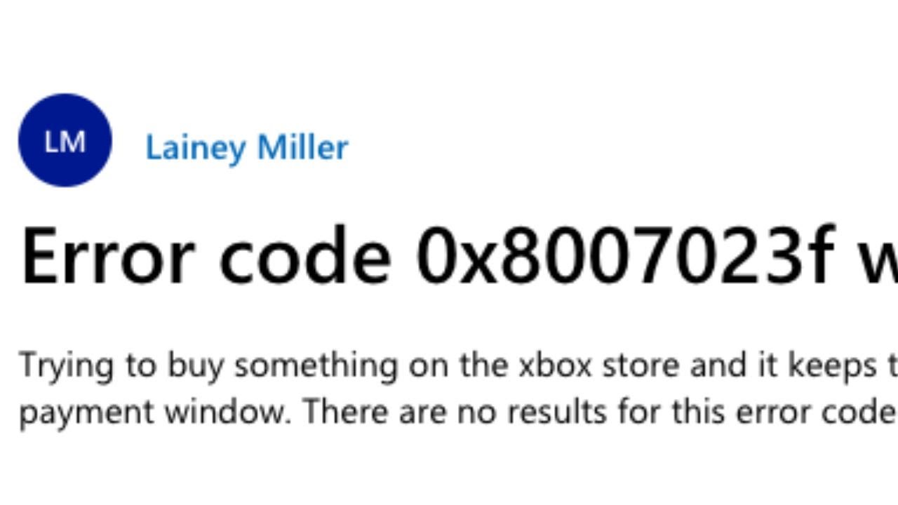 How To Resolve Xbox Error Code 0x8007023f?