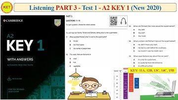 A2 KEY 1 - Listening Part 3 - Test 1 (Transcript + Key)