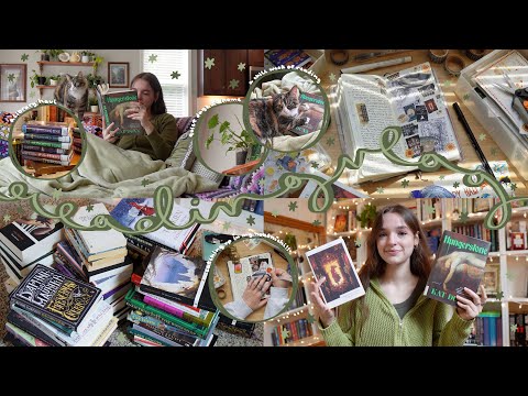 READING VLOG | reading, journaling, library haul + finally updating my hobonichi!!