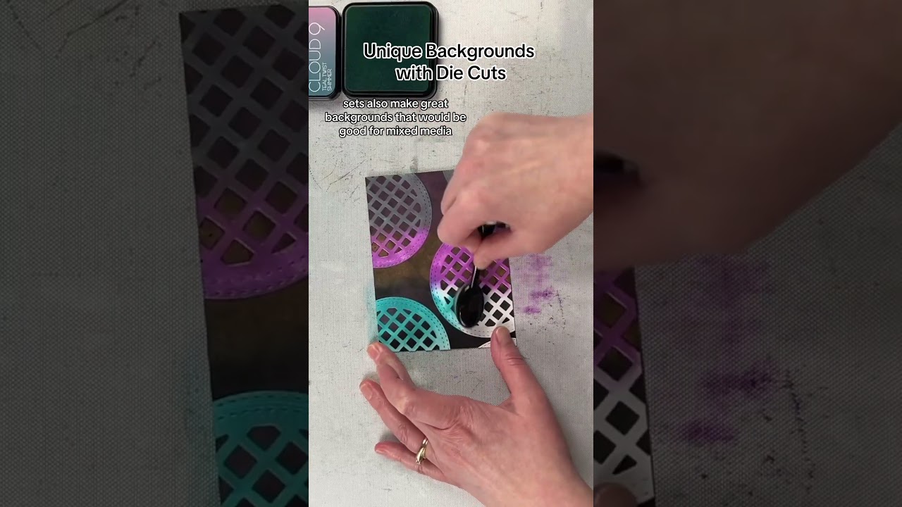 Create An Unique Backgrounds with die cuts & interference ink pads 