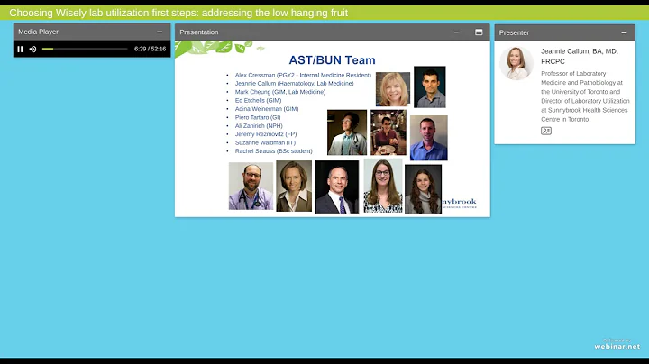Keynote Presentation: Choosing Wisely lab utilization first steps: addressing the low hanging fruit