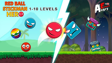 Red Ball & Stick Hero 2022 (Early Access) - Levels 1-10 / Gameplay Walkthrough (Android, iOS)
