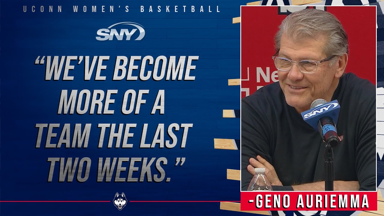 UConn vs St. John's: Geno Auriemma talks about Huskies becoming 'real team'  | UConn Post Game - YouTube
