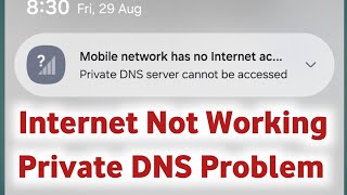 private dns server cannot be accesed problem / internet Not working private DNS