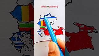 Draw Flag Map of Ukraine 🇺🇦 with Crimea #ukraine #crimea