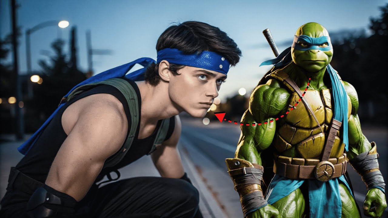 Teenage Mutant Ninja Turtles: Realistic style. Dark Fantasy