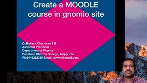 MOODLE Training Part 1 ( English) - Create MOODLE site in gnomio