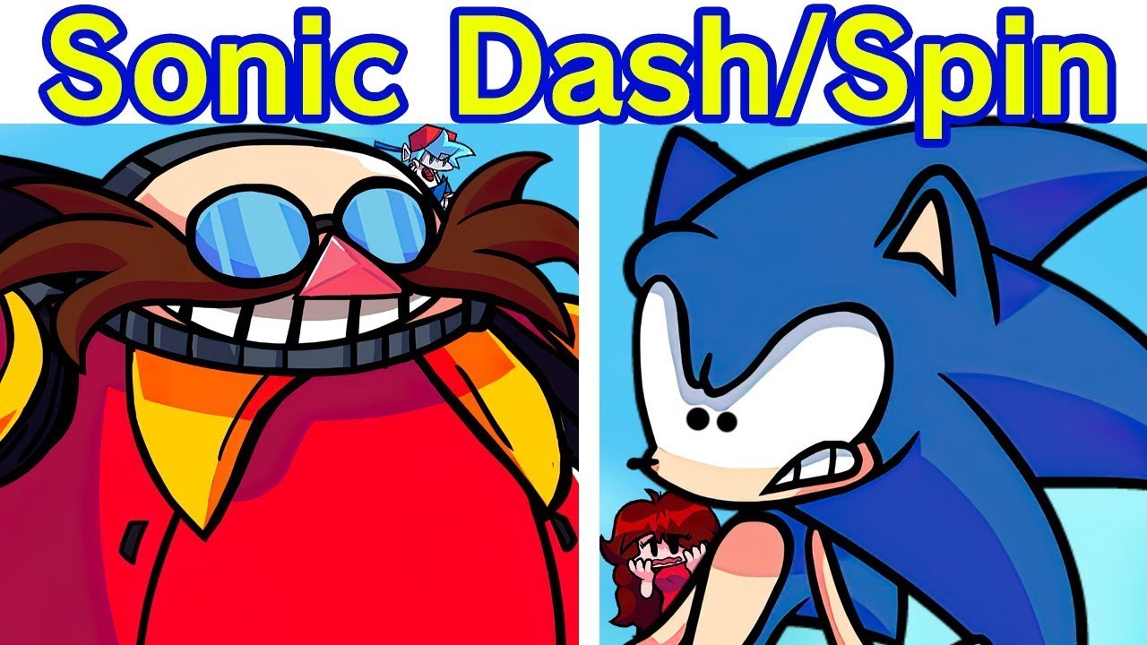 Friday night funkin vs sonic dash spin full week youtube
