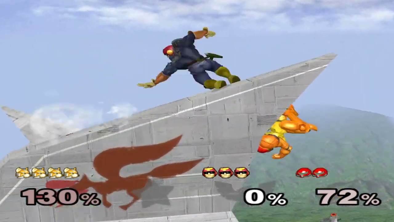 Super Smash Bros Melee (GCN) Special Request #46 - Fox VS Kirby VS Captain Falcon VS Samus Aran