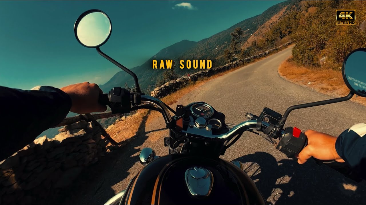POV:Where Noise Ends, Mountains Begin|Himalayan Village Ride|Bullet 350🏍️🌄Raw Pure Exhaust Sound[4K]