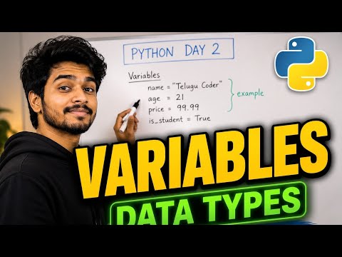 Python Variables & Data Types in Telugu | Python Day 2