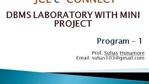 18CSL58 DBMS Lab Prg 1