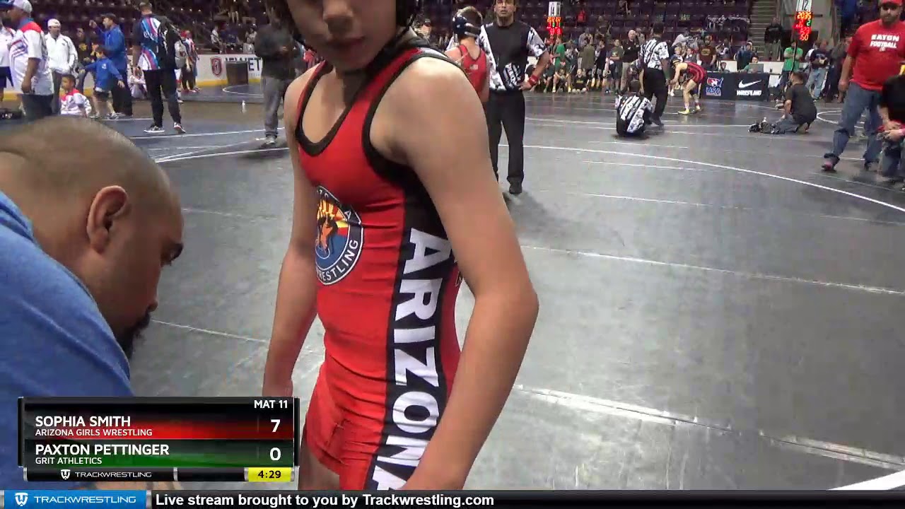 12U 82 Paxton Pettinger GRIT Athletics Vs Sophia Smith Arizona Girls Wrestling