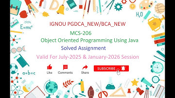MCS 206 SOLVED ASSIGNMENT | MCS 206 IGNOU Solved Assignment July-2025 & Jan-2026 | BCA_NEW | PGDCA