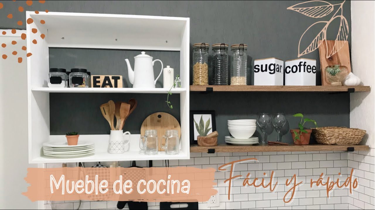 MUEBLE DE COCINA FÁCIL | DECORACIÓN COCINA PEQUEÑA INFONAVIT | Mueble multiusos | Idea Coffee Bar